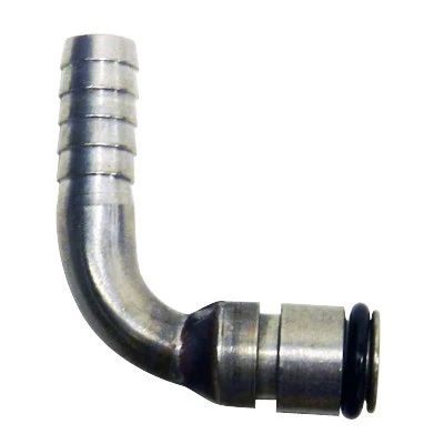 1/4" Barb to Dole 3/8" Inlet 90 Degree Elbow SS