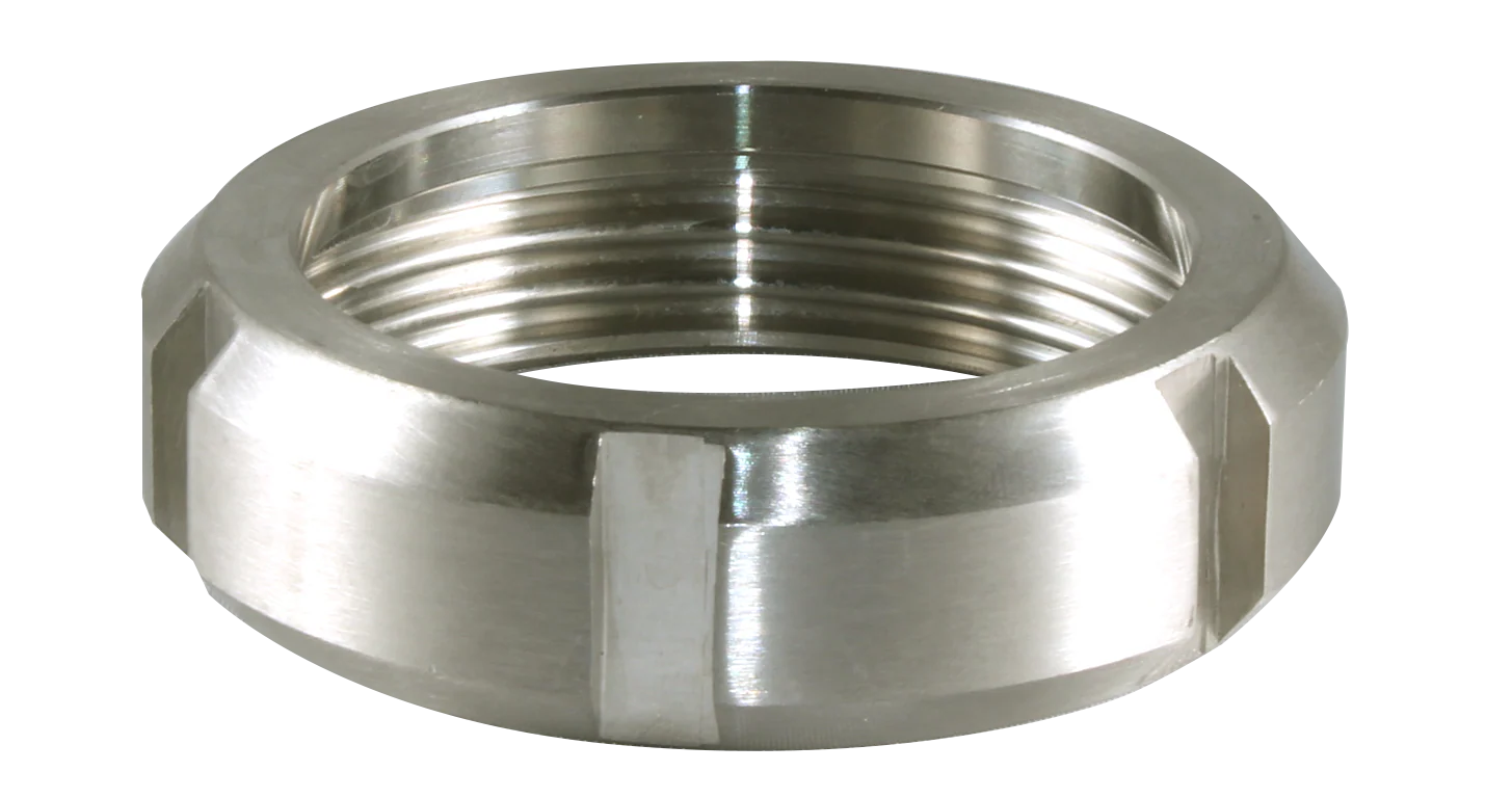 1.5" SMS Round Nut (13R-SMS) - T304 Stainless Steel - Wayland Industries - W413R-SMS-15