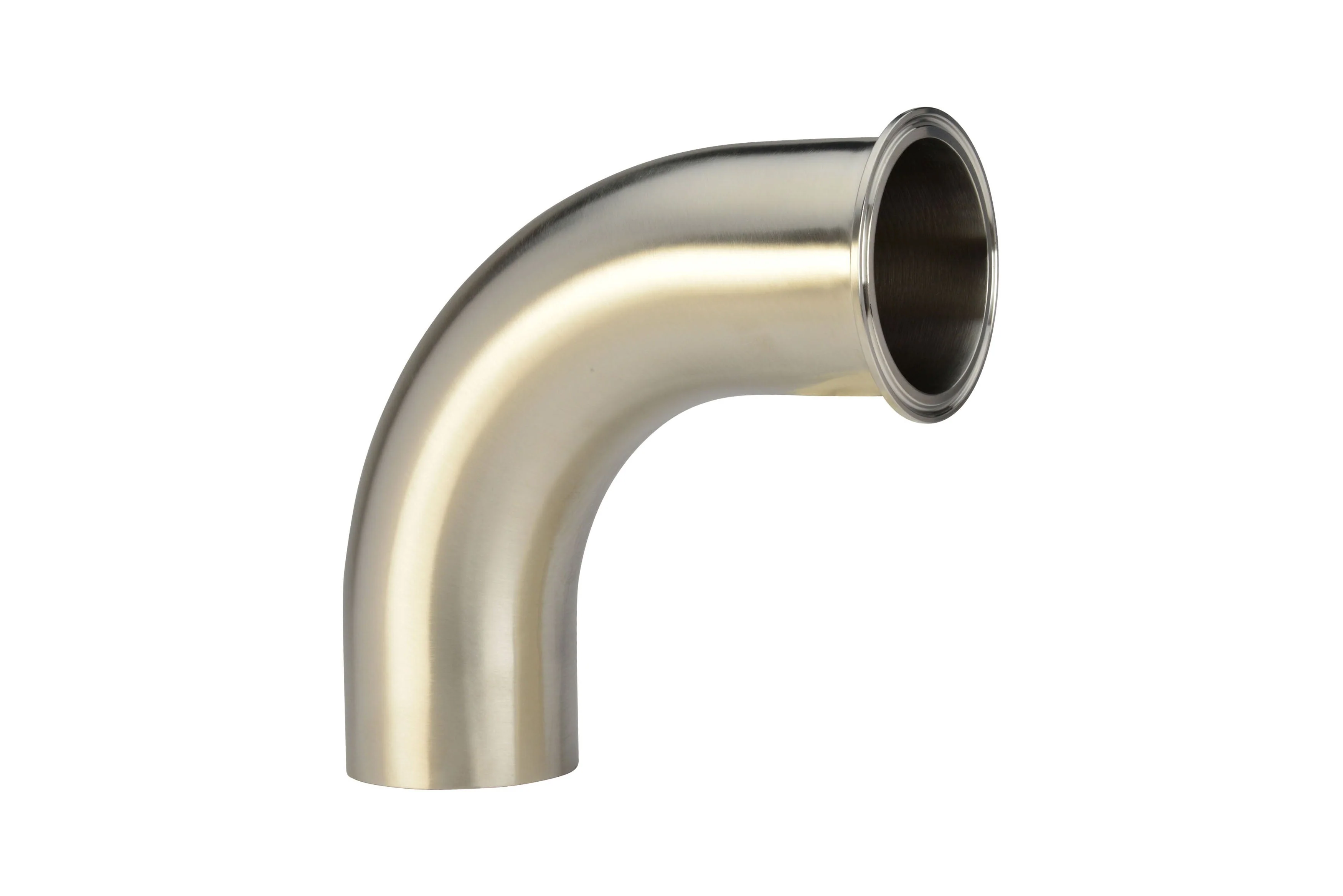 1" Clamp X Butt-Weld 90 Elbow - Polished (L2CM) - T304 Stainless Steel - Wayland Industries - W4L2CM-1
