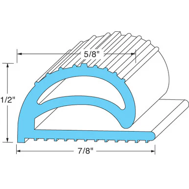1 ft Rubber Gray Screw Mount Compression Gasket