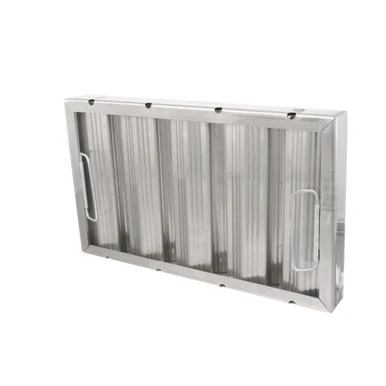 10 in x 16 in Stainless Steel Baffle Grease Filter RUN-OFF