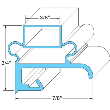 14 7/8 in x 18 in Door Gasket Replaces Delfield TBP30001 14-7
