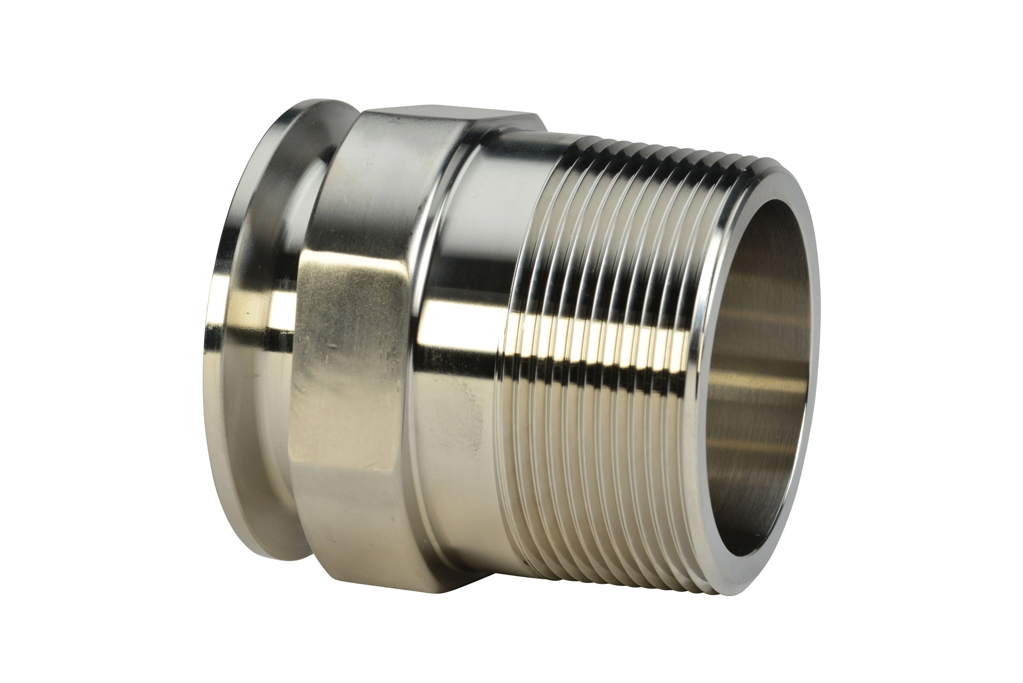 1"x2" Clamp X Male NPT Adapter (21MP) - T316L Stainless Steel - Wayland Industries - W621MP-1X2