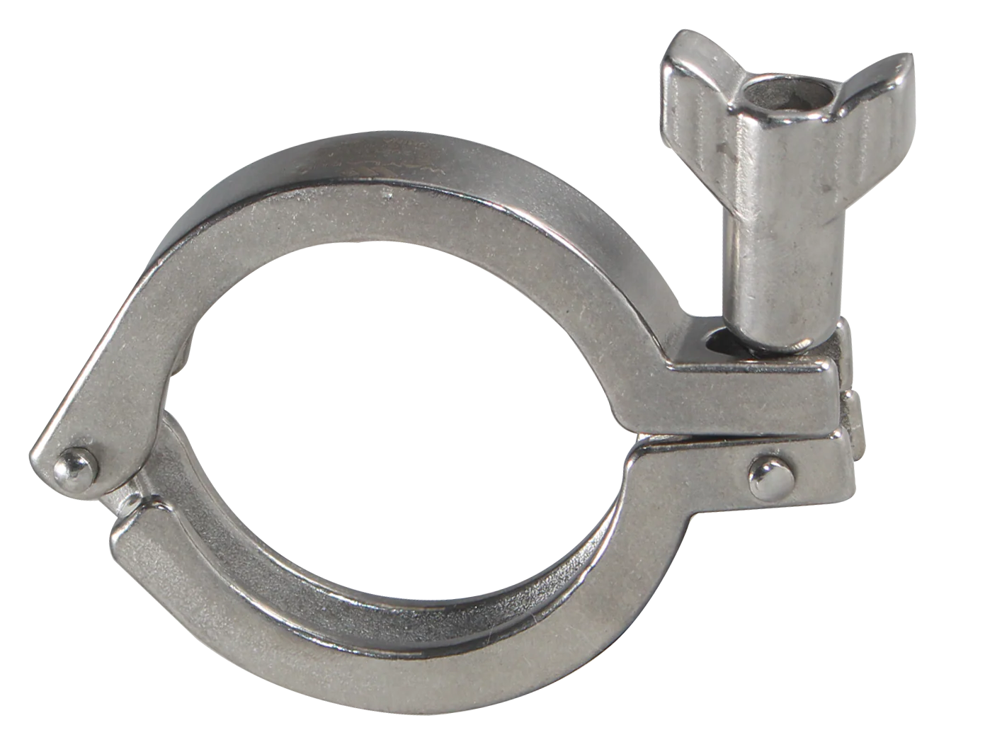2.5" Heavy Duty Single Pin Clamp W/ Serrated Wing Nut (13MHM-SN) - T304 Stainless Steel - Wayland Industries - W413MHM-25-SN