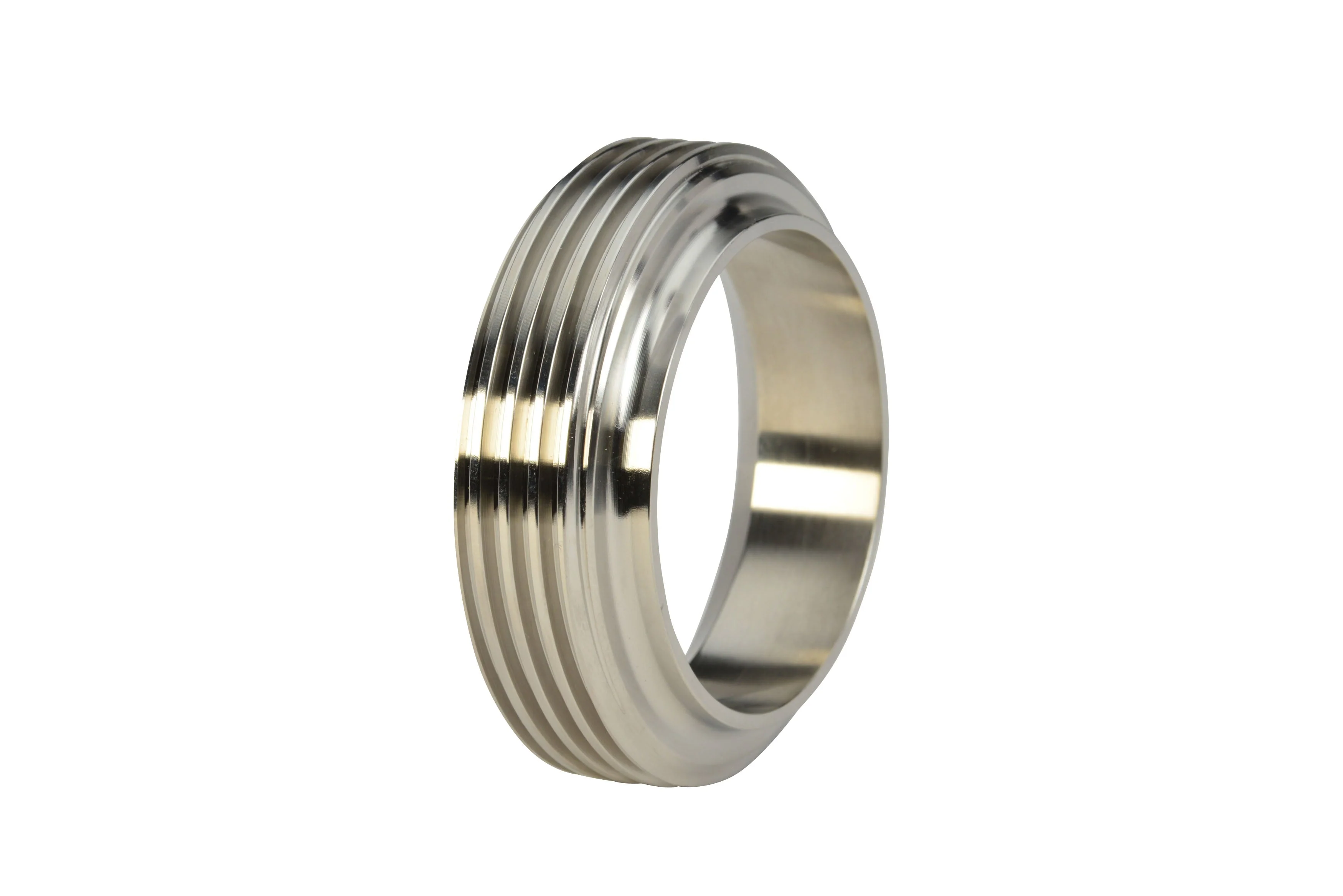 2" Bevel Seat Short Threaded Ferrule (15TRF) - T316L Stainless Steel - Wayland Industries - W615TRF-2