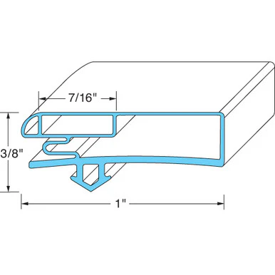 22 11/16" x 60 3/16" Door Gasket Replaces Anthony 02-14160-2001 21-9