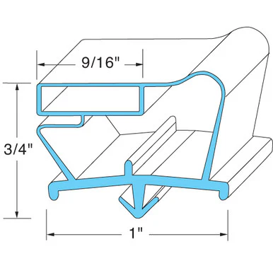 29 1/2 in x 21 3/4 in Door Gasket Replaces Perlick 66237-4 21-3