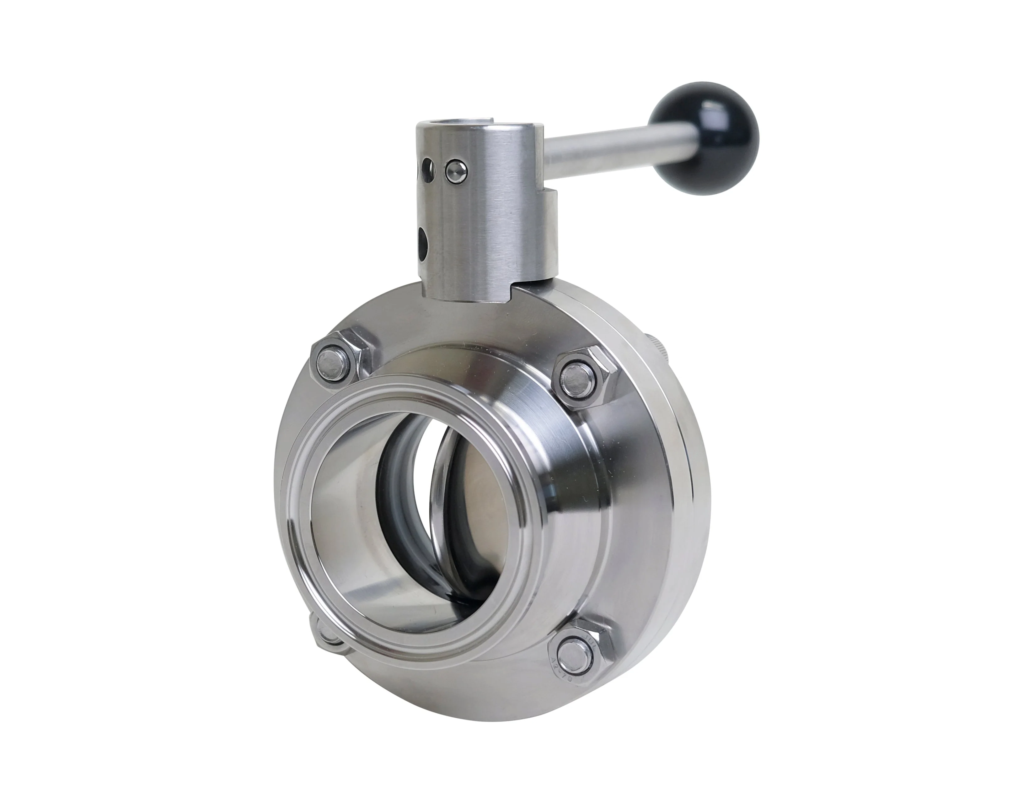 4" Clamp Butterfly Valve 4-Position Pull Handle - EPDM (BFVTC-PH) - T304 Stainless Steel - Wayland Industries - W4BFVTC-E-4-PH