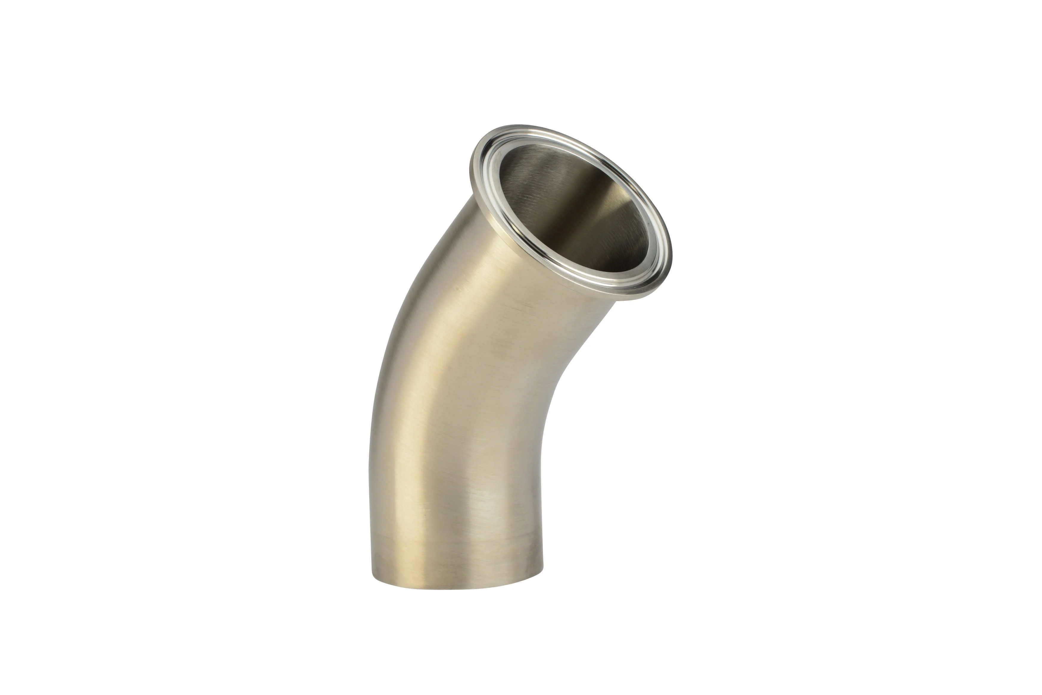 4" Clamp X Butt-Weld 45 Elbow - Polished (L2KM) - T316L Stainless Steel - Wayland Industries - W6L2KM-4