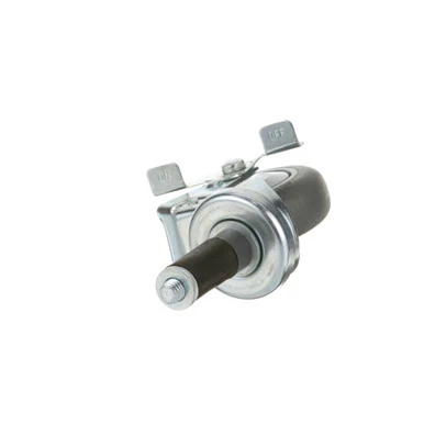 4 in Swivel Gray Polyurethane Caster W/Brake