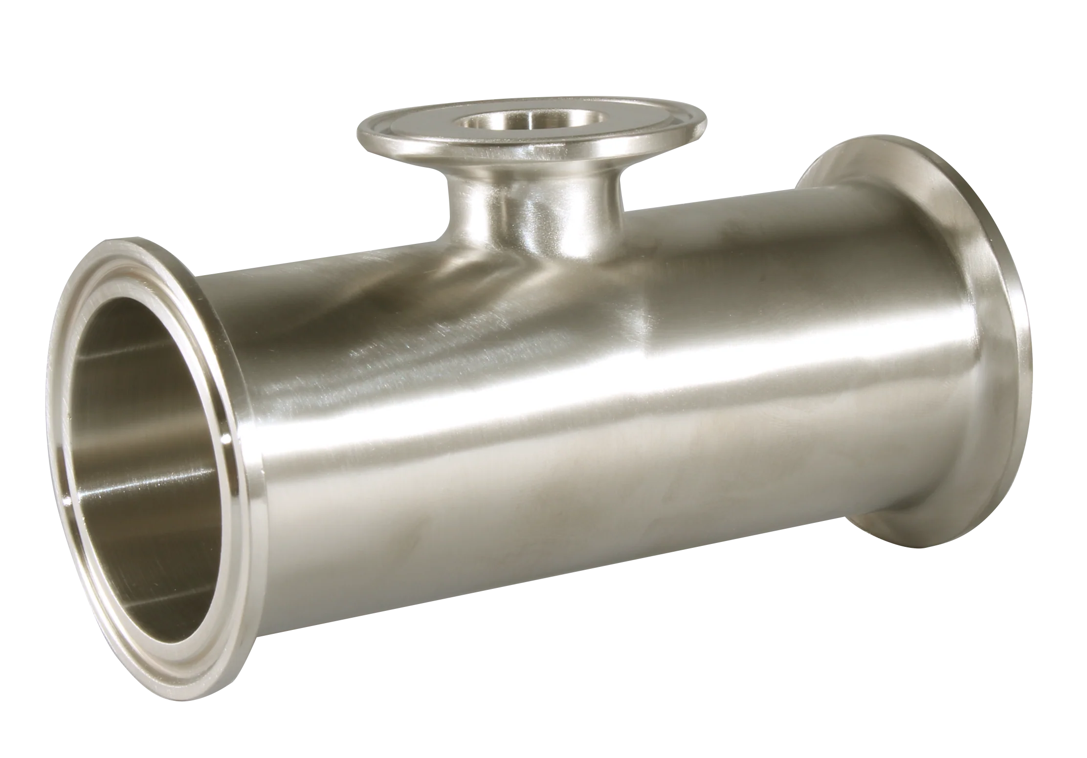 4"x2" Clamp Reducing Short Outlet Tee (7RMPS) - T316L Stainless Steel - Wayland Industries - W67RMPS-4X2
