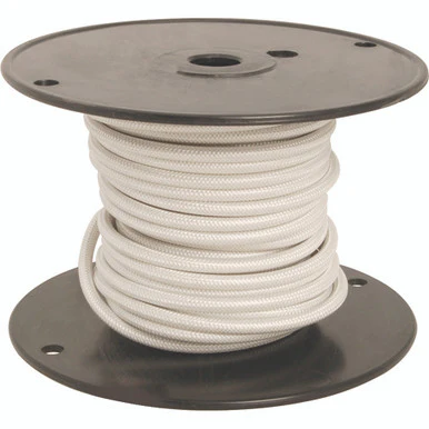50 ft 12 ga White Insulated High-Temperature Wire 15.2