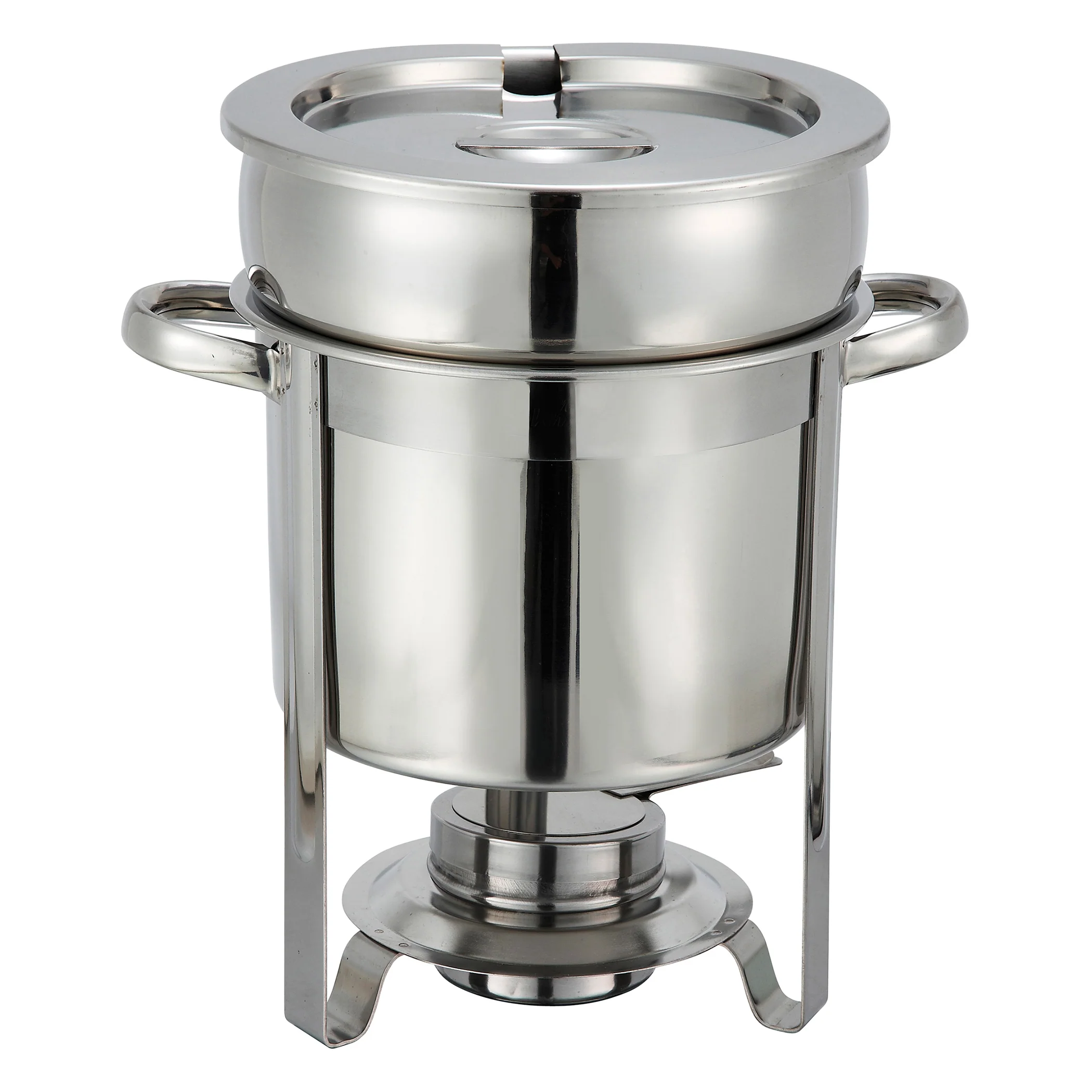 Winco 207 7 Quart Soup Chafer Marmite with Cover Stainless Steel - Image 2