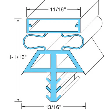 77 1/2 in x 32 3/8 in Door Gasket Replaces Kolpak 225151075 32-3