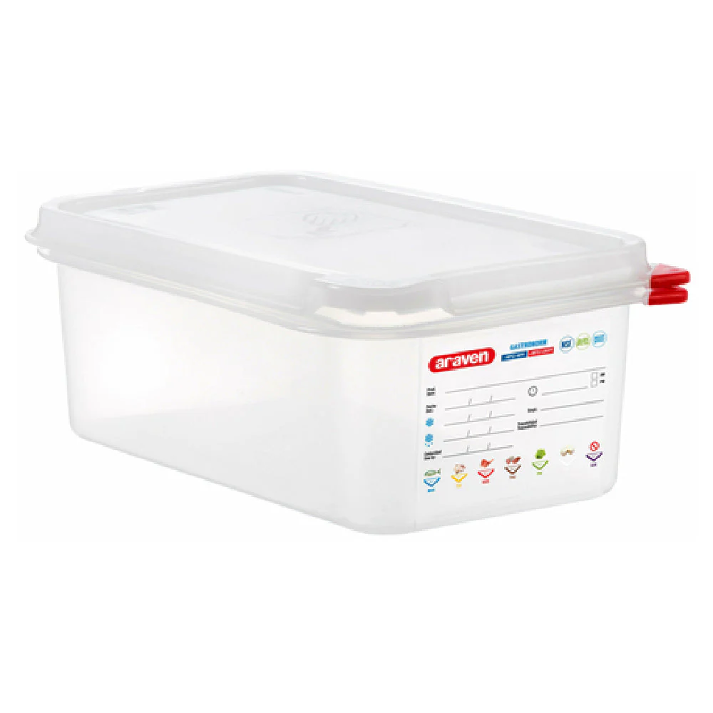 Carlisle 03027 2.9 Quart Food Storage Container GN 1/4 Compatible Polypropylene