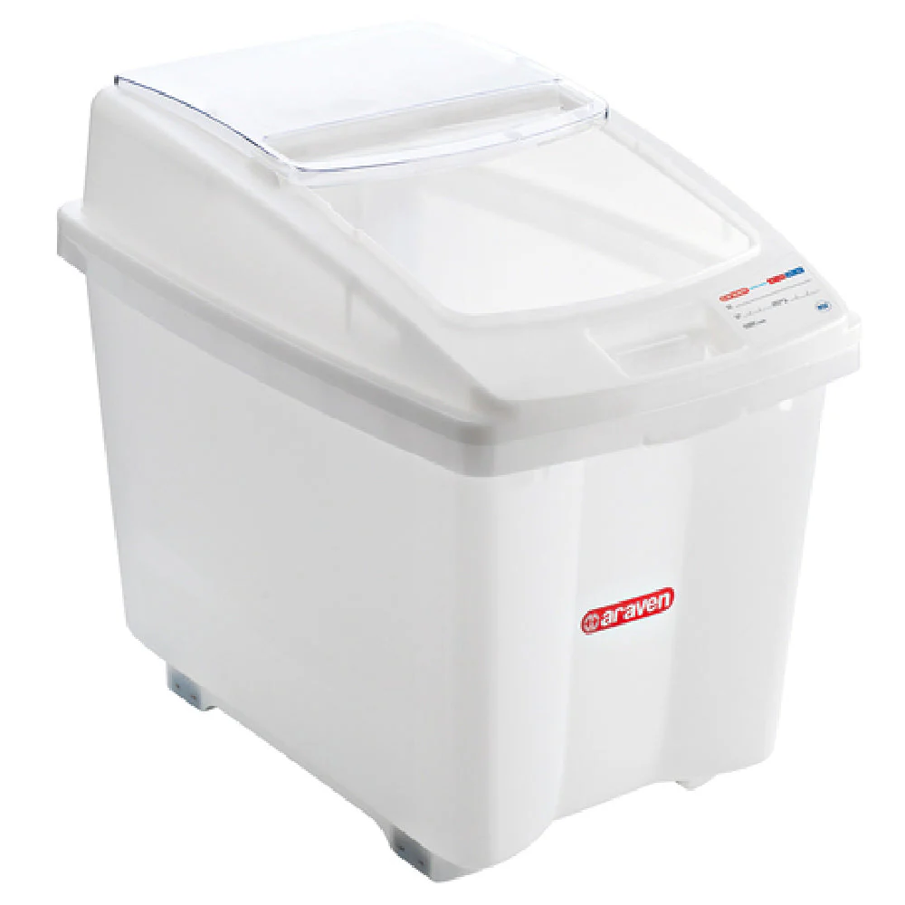 Carlisle 00920 27 Inch Ingredient Bin 26 Gallon with Sliding Lid Polyamide Wheels High-density Polyethylene