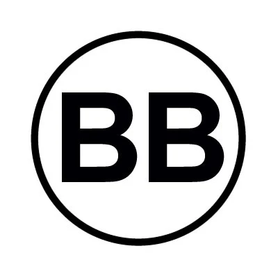 Bargun Button Cap, Round, BB, White Cap, Black Letter - PH10-74-289