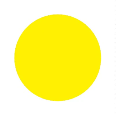 Bargun Button Cap Round, Blank, Yellow Cap