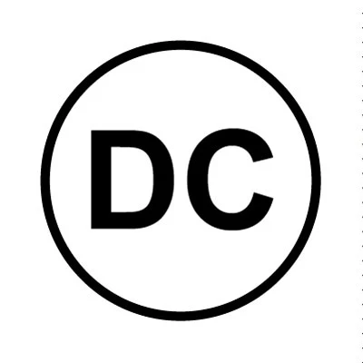 Bargun Button Cap Round, DC, White Cap Black Letter