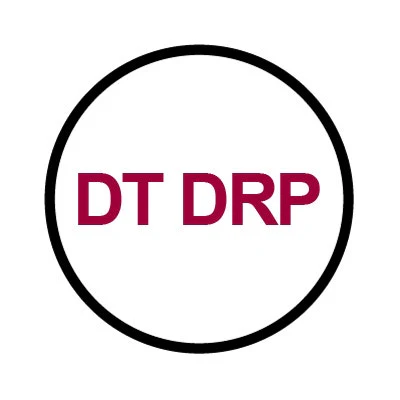 Wunder-Bar 'Dt DrP' Button Cap - Round White with Burgundy Lettering