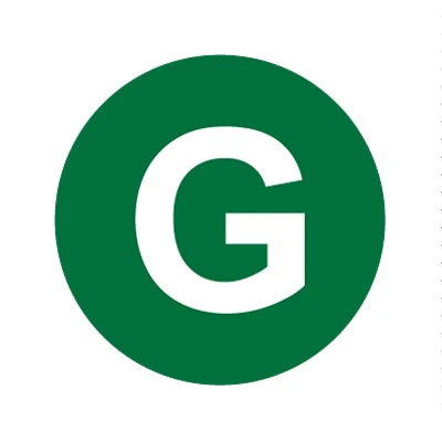 Bargun Button Cap Round, G, Green Cap White Letter