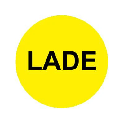 Bargun Button Cap, Round, Lade, Yellow Cap, Black Letter - PH10-74-101