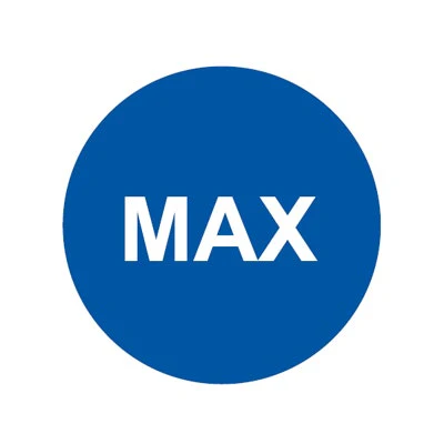 Bargun Button Cap, Round, Max, Blue Cap, White Letter - PH10-74-108