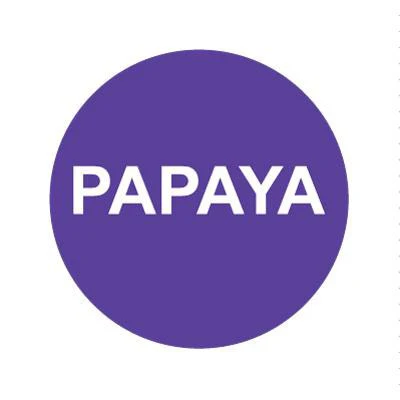 Bargun Button Cap, Round, Papaya, Purple Cap, White Letter - PH10-74-117