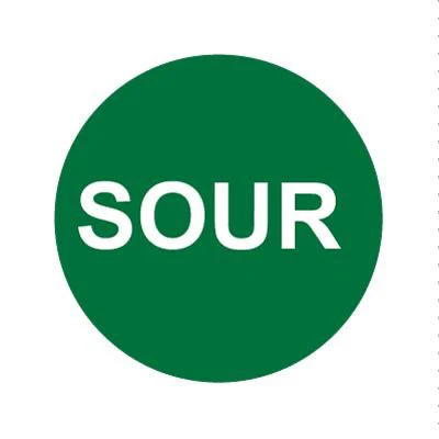 Bargun Button Cap, Round, Sour, Green Cap, White Letter - PH10-74-147