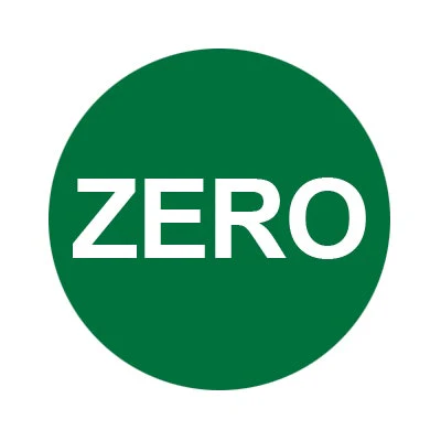 Bargun Button Cap, Round, Zero, Green Cap, White Letter - PH10-74-296