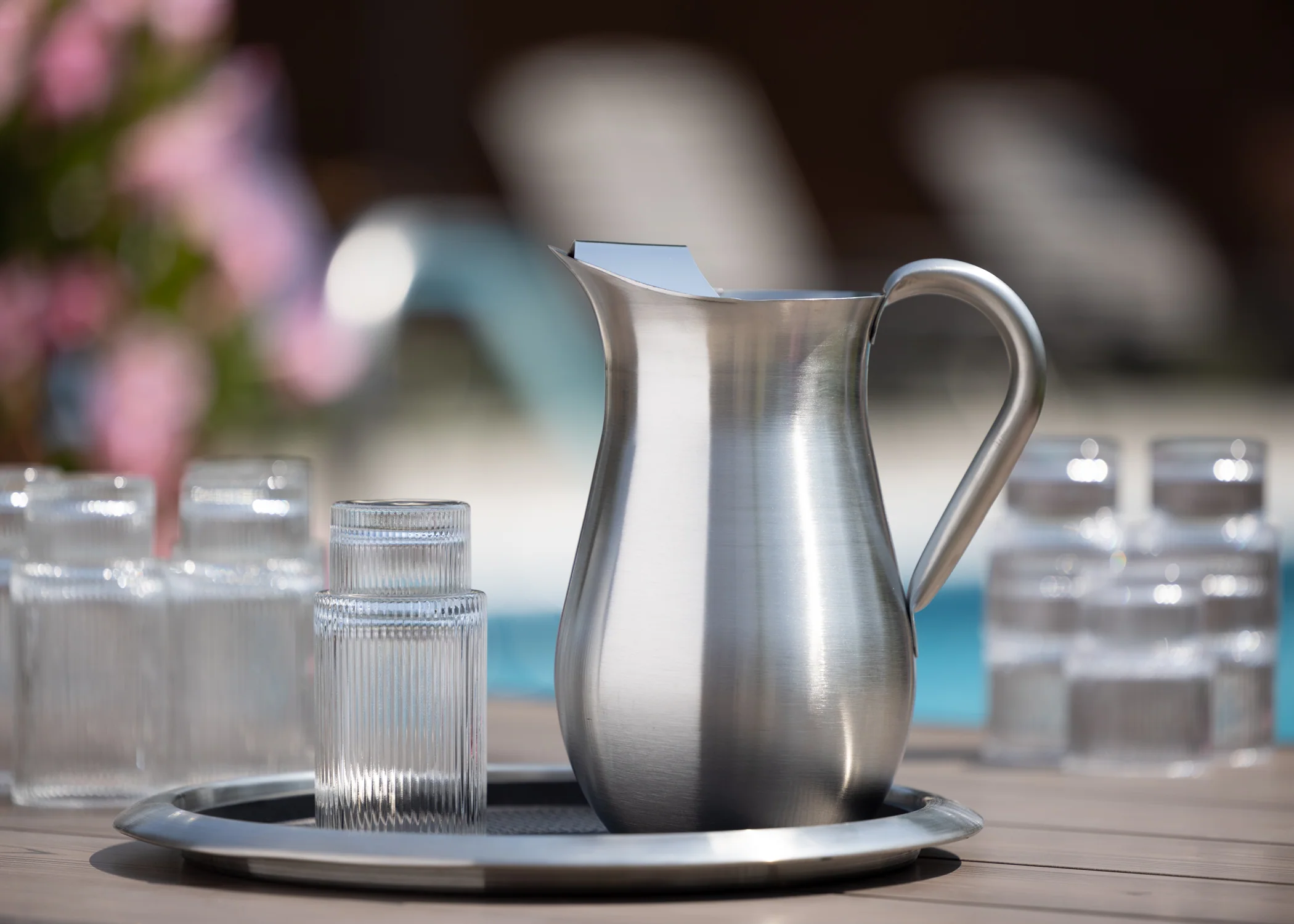 Bell Pitcher 2-Liter Stainless Steel Pitcher in Brushed Stainless - Image 2