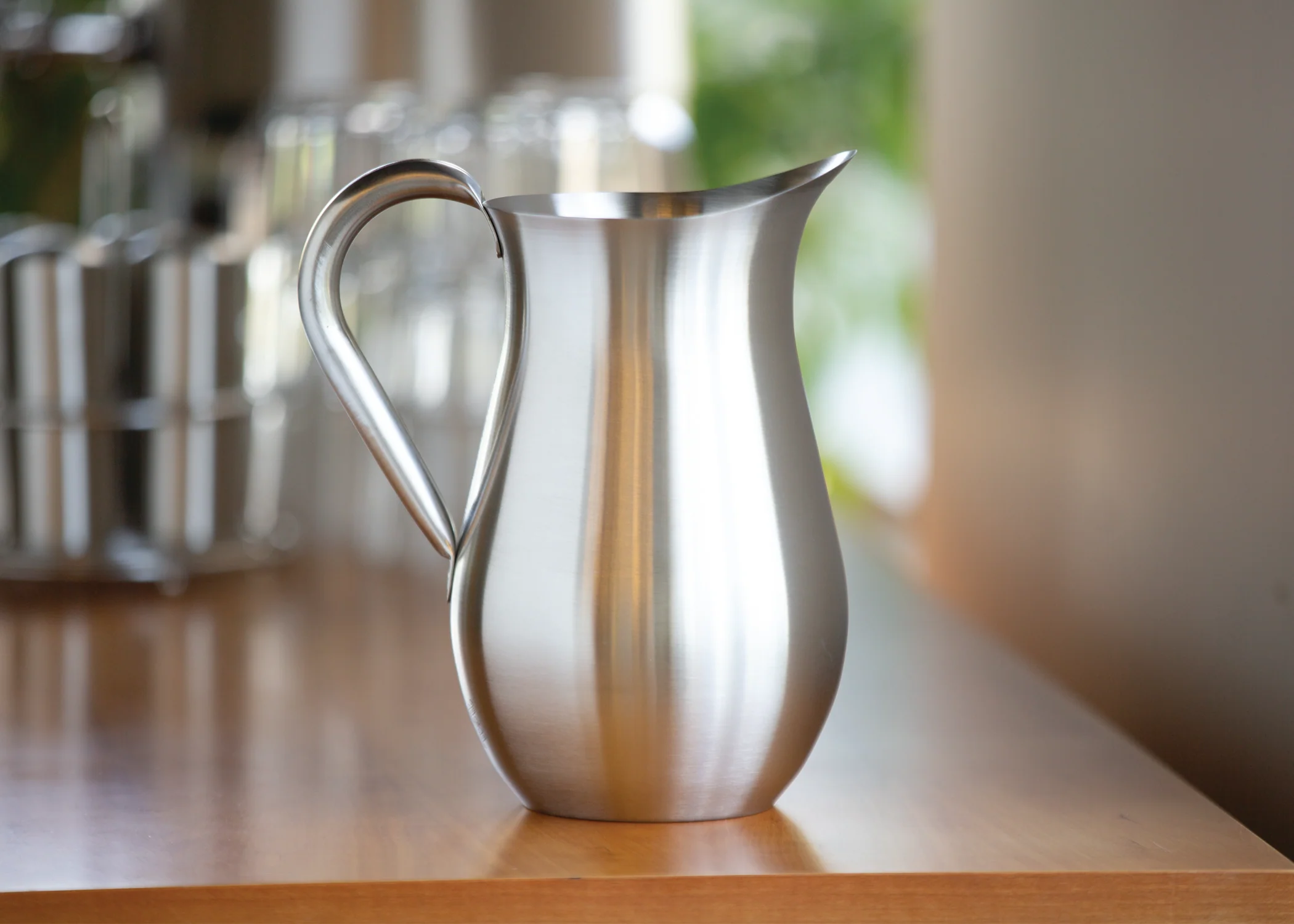 Bell Pitcher 2-Liter Stainless Steel Pitcher with Ice Guard in Brushed Stainless - Image 2