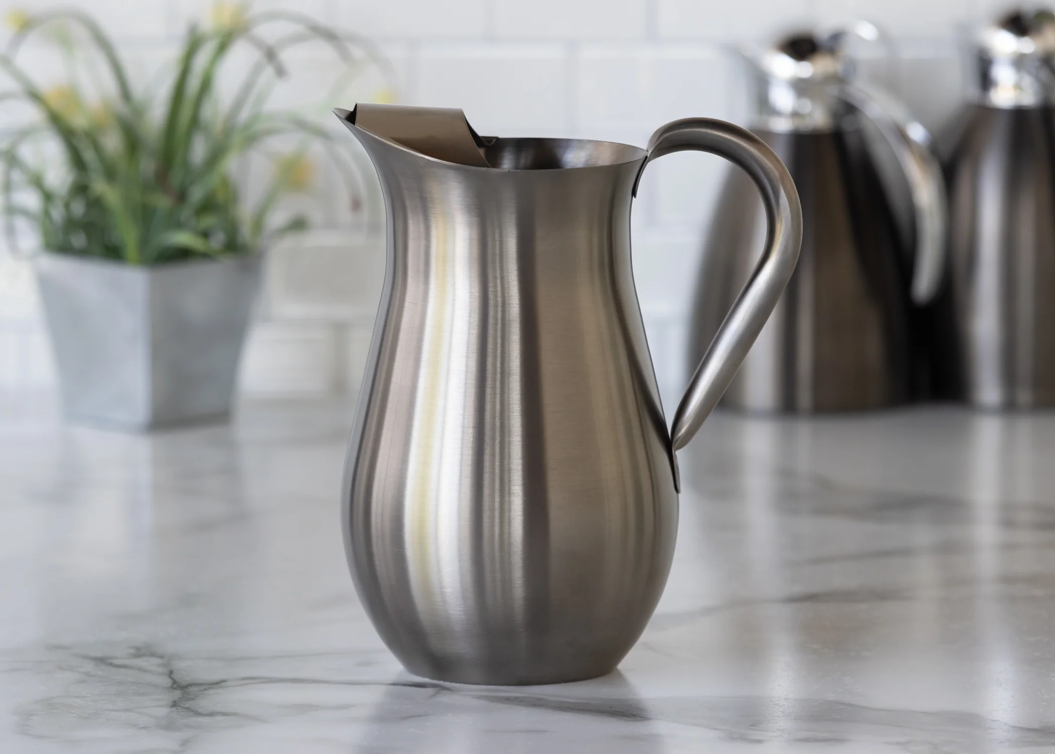 Bell Pitcher 2-Liter Stainless Steel Pitcher with Ice Guard in Dark Tungsten - Image 2