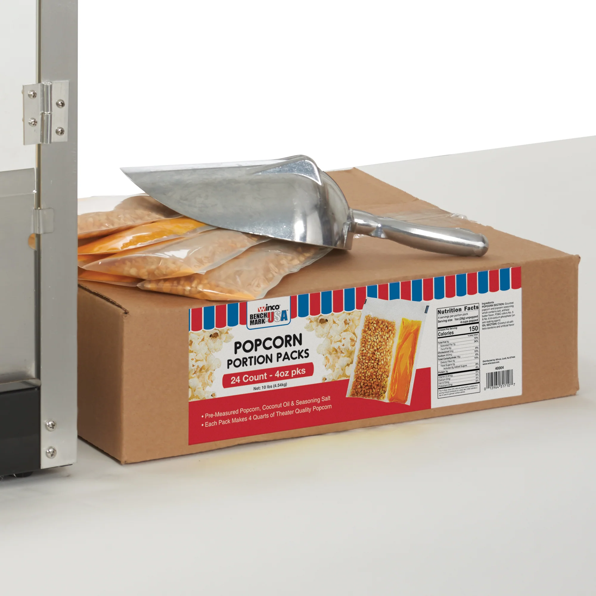 Winco 40004 13 Inch Popcorn Portion Packs 24 Packs Case for 4 Oz Machines - Image 3