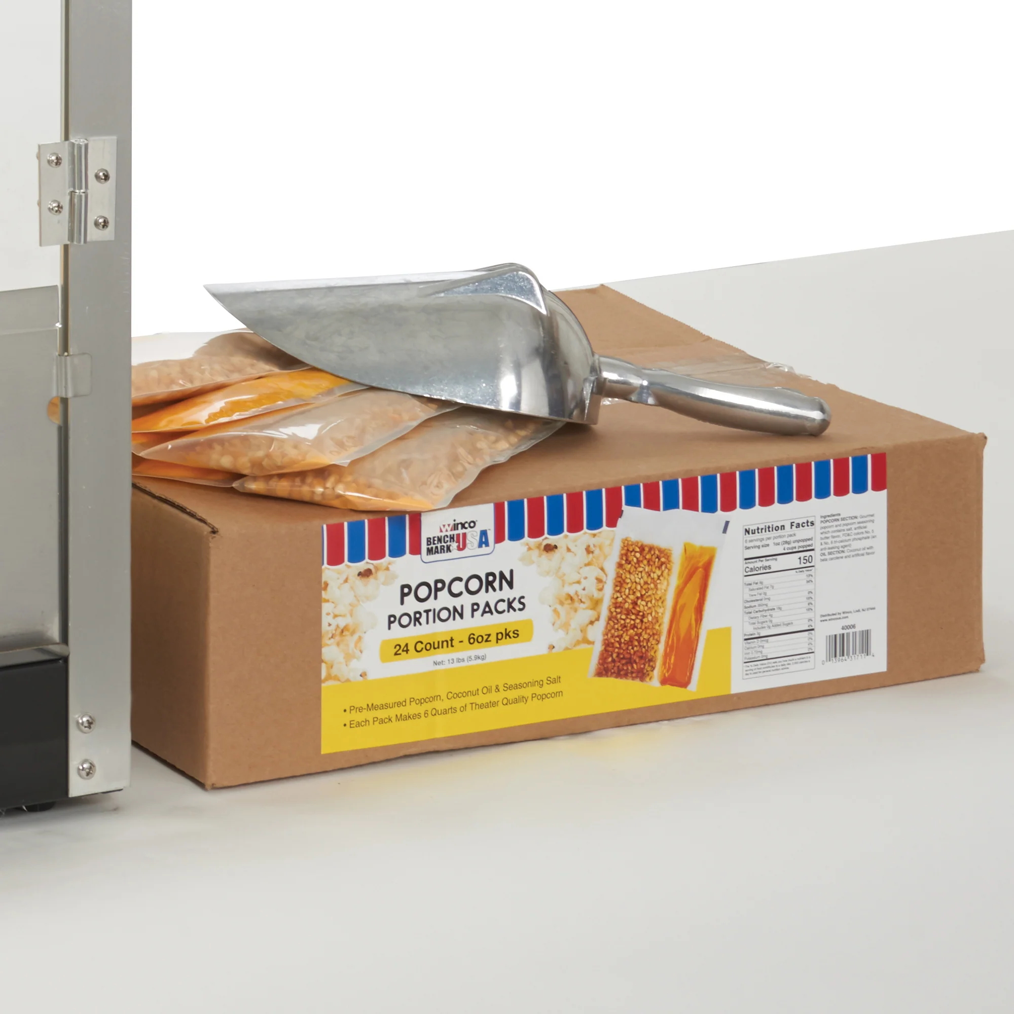 Winco 40006 14 Inch Benchmark Popcorn Portion Packs for 6 Oz Popcorn Machines 24 Packs Cases - Image 3