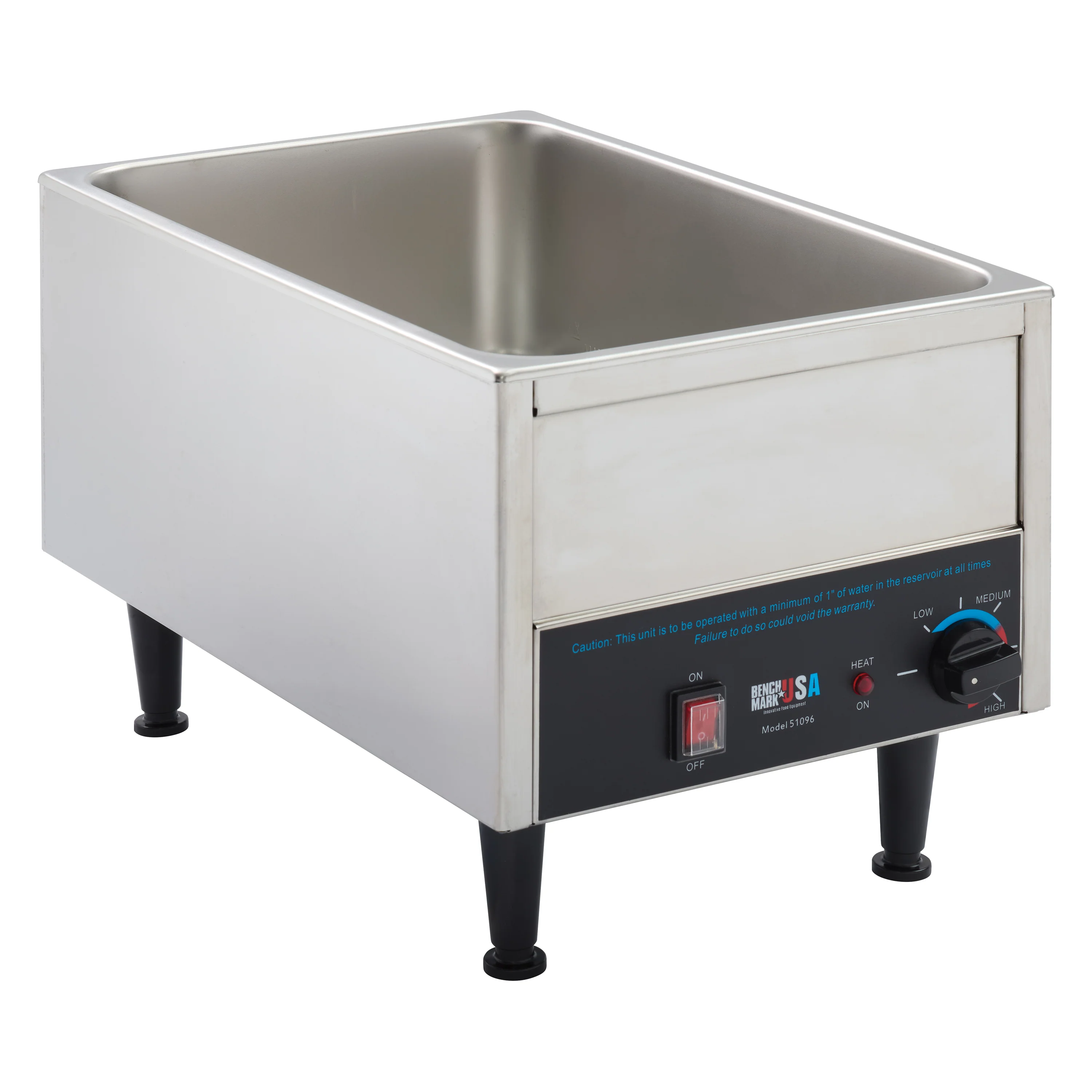 Winco 51096 13 Inch Adjustable Thermostat Food Warmer Electric Stainless Steel