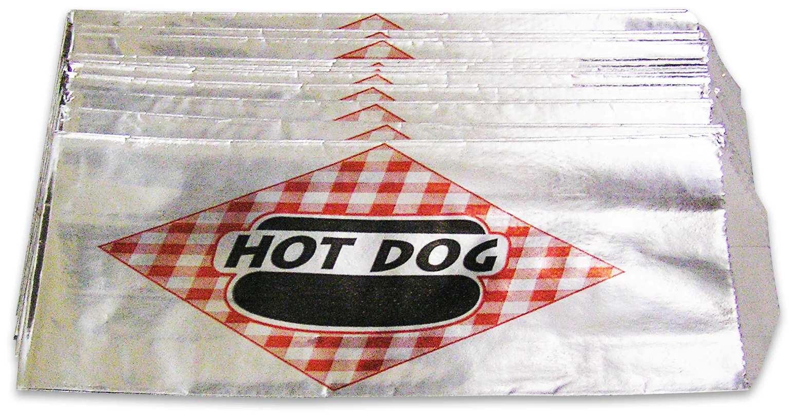 Winco 68002 10 Inch Benchmark Hotdog Bags Foil 1000 Pack - Image 2