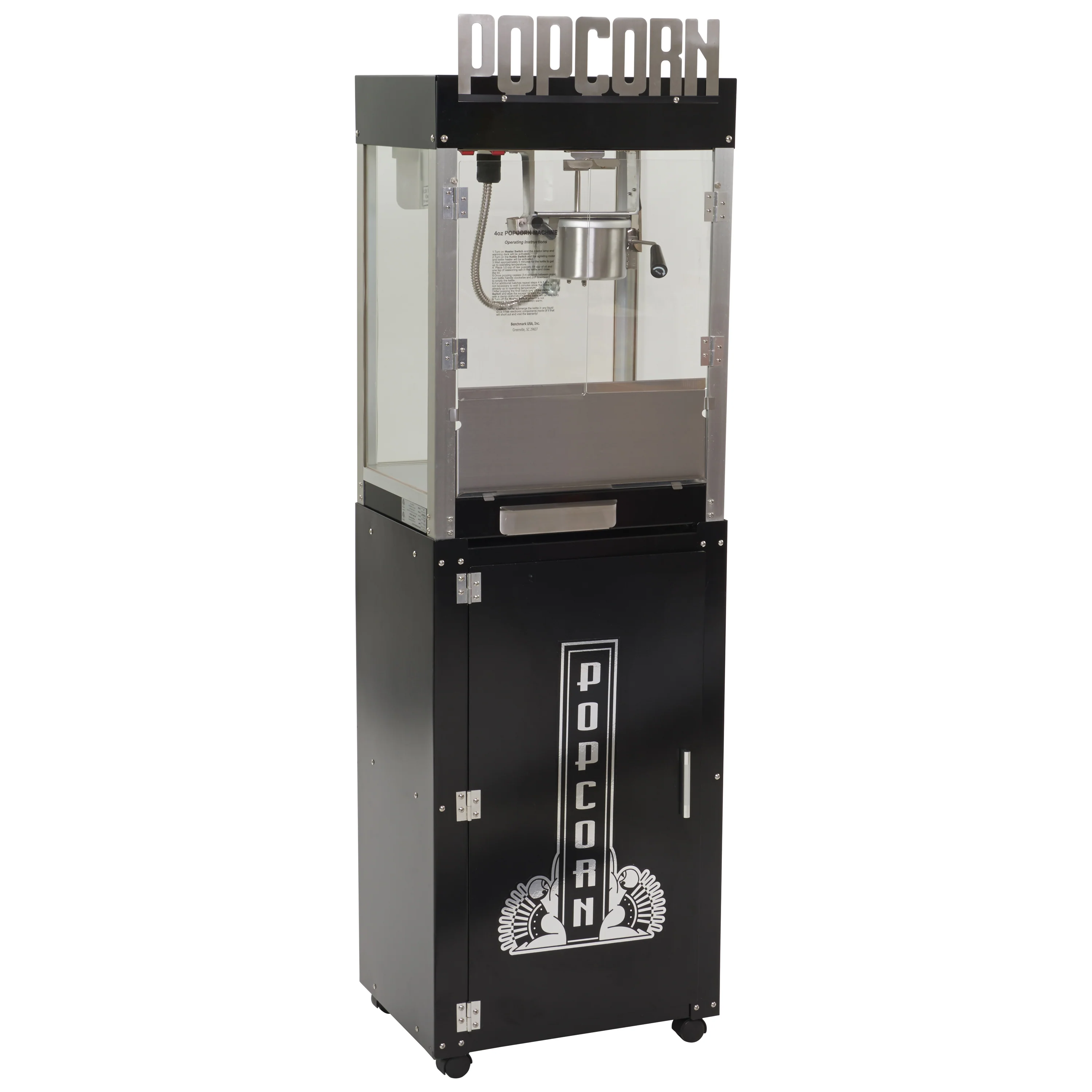 Winco 30050 21 Inch Black Benchmark Pedestal for Metropolitan Popcorn Machines - Image 4
