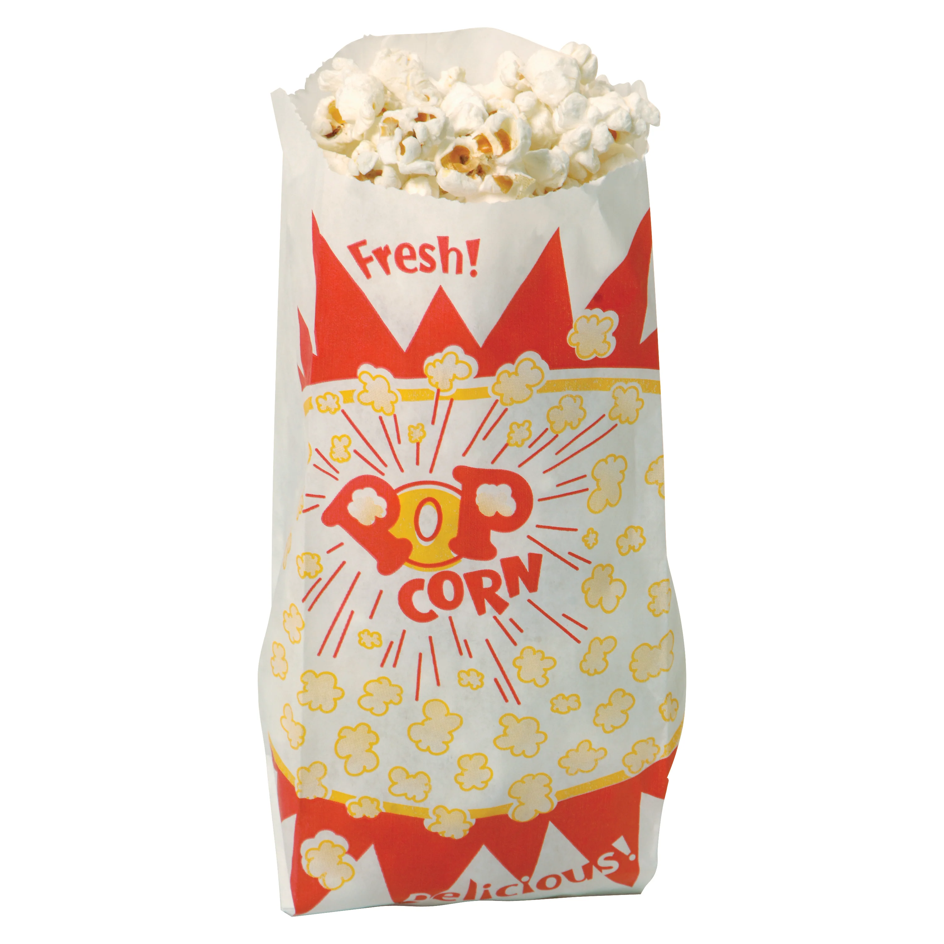 Winco 41001 1 Oz Benchmark Popcorn Paper Bag 3-1/2 Inch Width 1000 Bags - Image 2