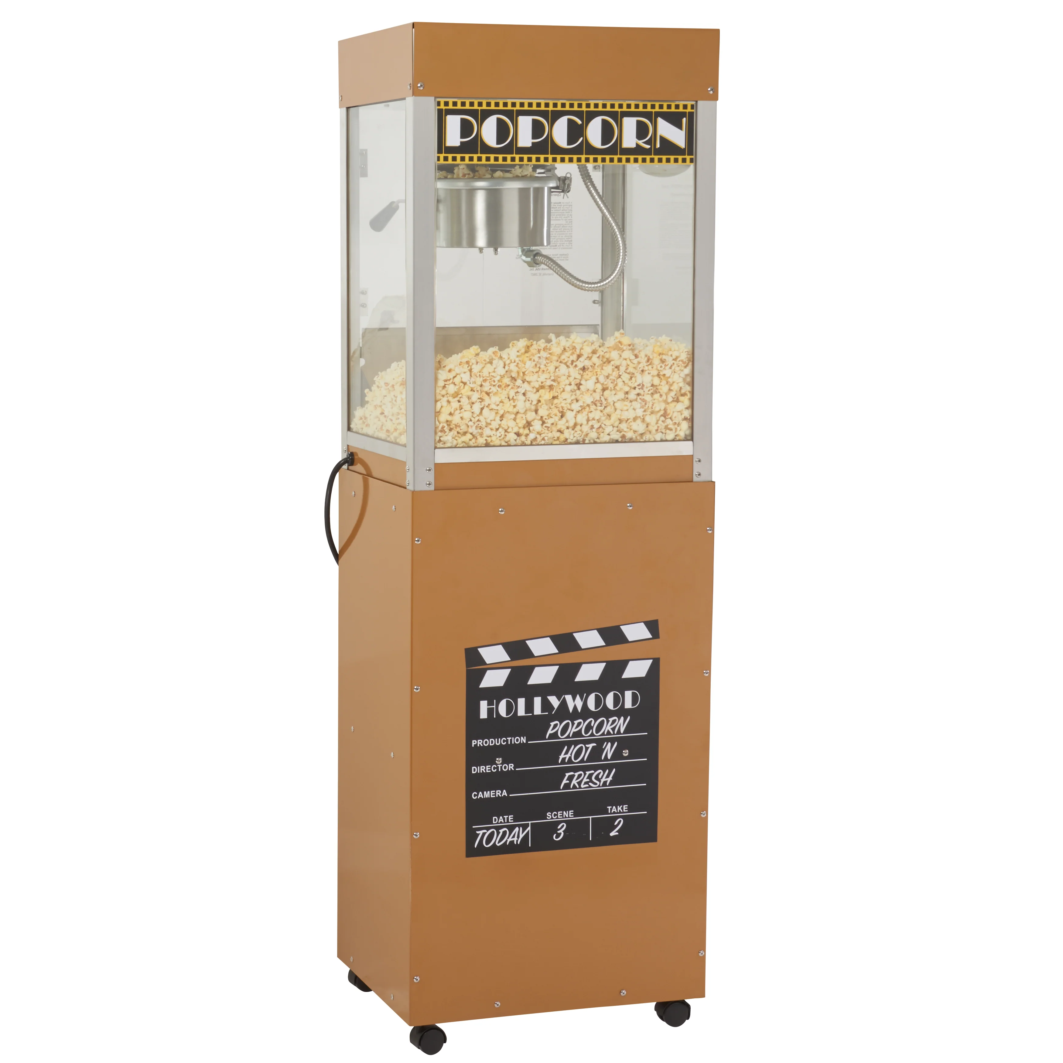 Winco 30080 19 Inch Brown Benchmark Pedestal for Premiere Popcorn Machines - Image 2