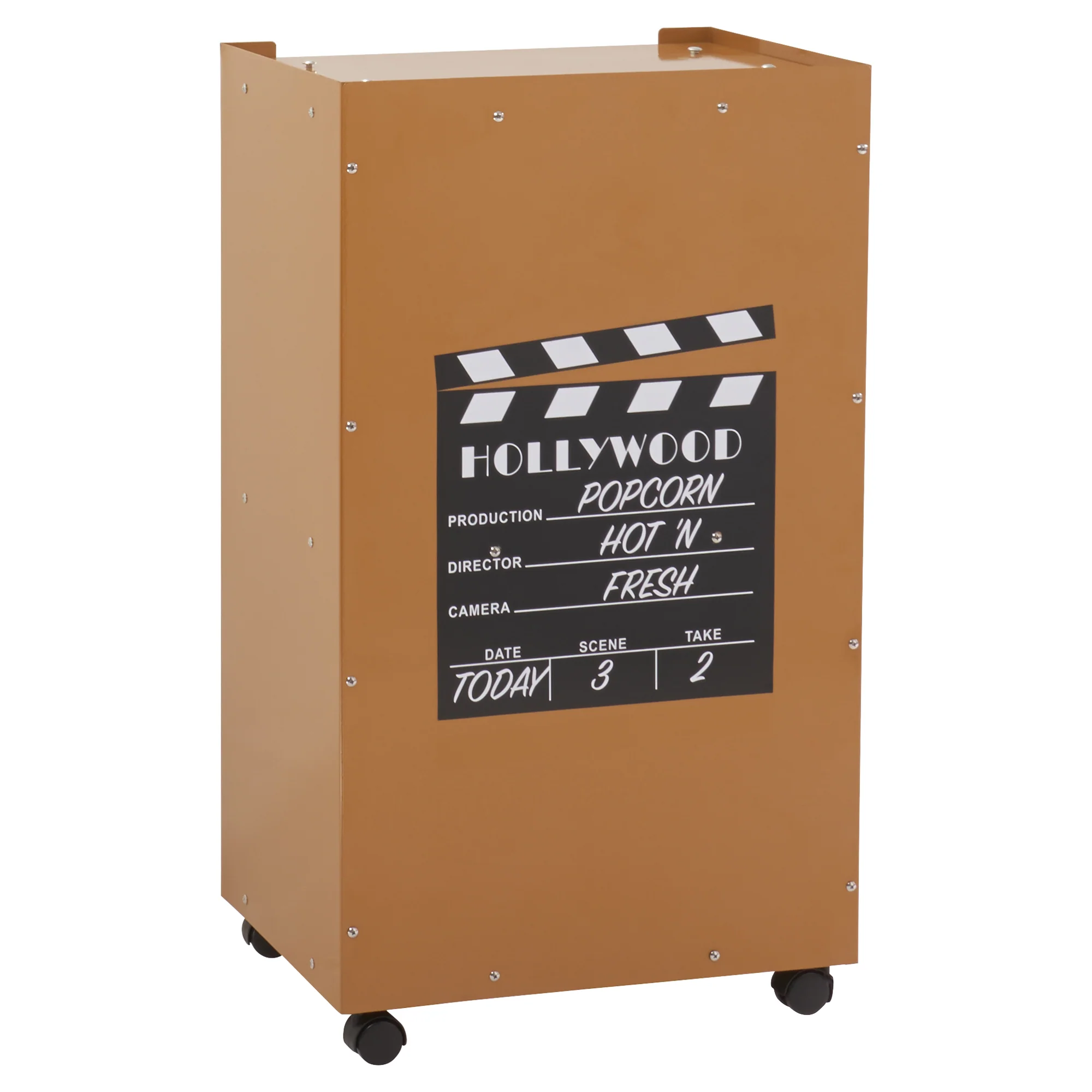 Winco 30080 19 Inch Brown Benchmark Pedestal for Premiere Popcorn Machines - Image 3