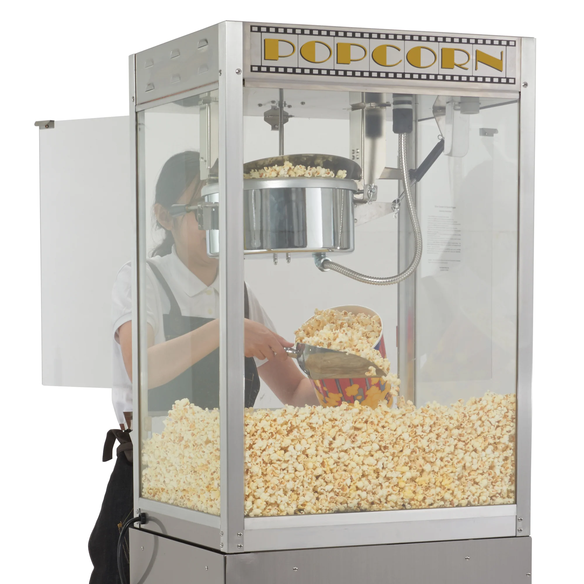 Winco 11147 14 Oz Electric Popcorn Popper Countertop Stainless Steel - Image 5