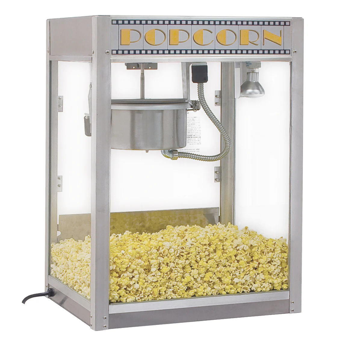 Winco 11087 20 Inch Electric Countertop Popcorn Popper with 8 Oz Kettle