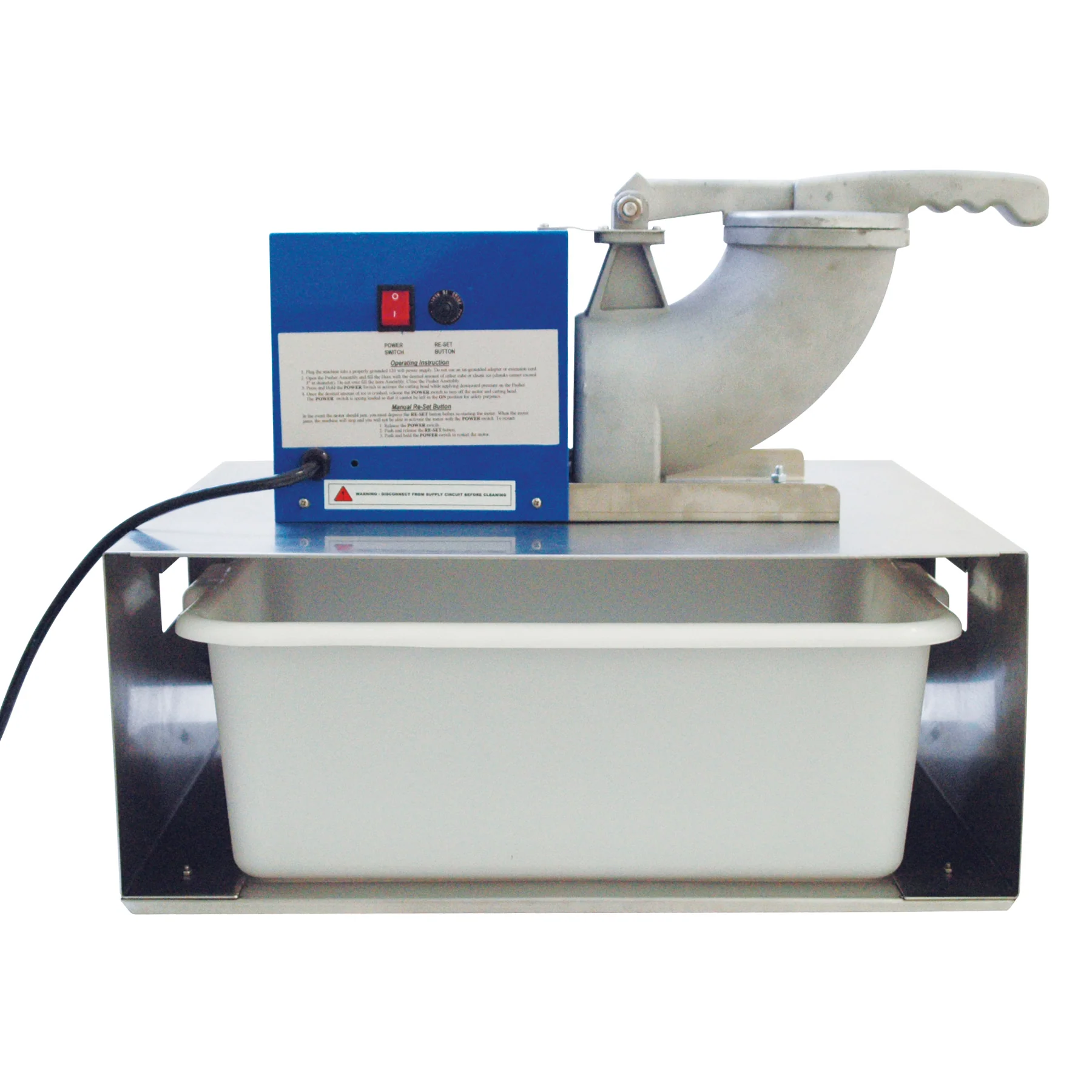Winco 71050 500 Lbs Crushed Ice Shaved Ice Machine Compact Stainless Steel - Image 3