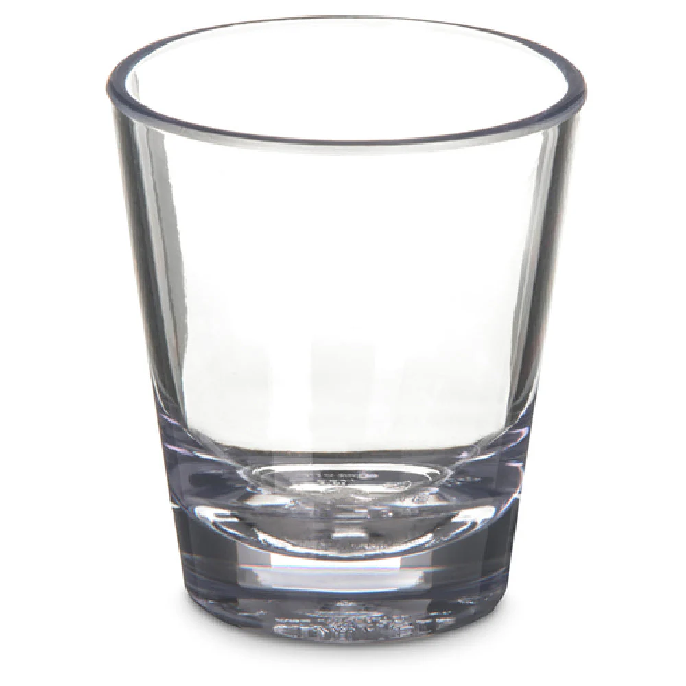 Carlisle 560107 1-1/2 Oz Shot Glass Chip Shatter Break Resistant SAN Clear