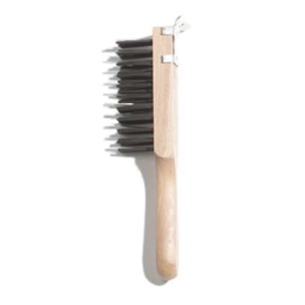 Carlisle 4577900 11 Inch Scratch Brush Heavy-duty Wood Handle Steel Bristles