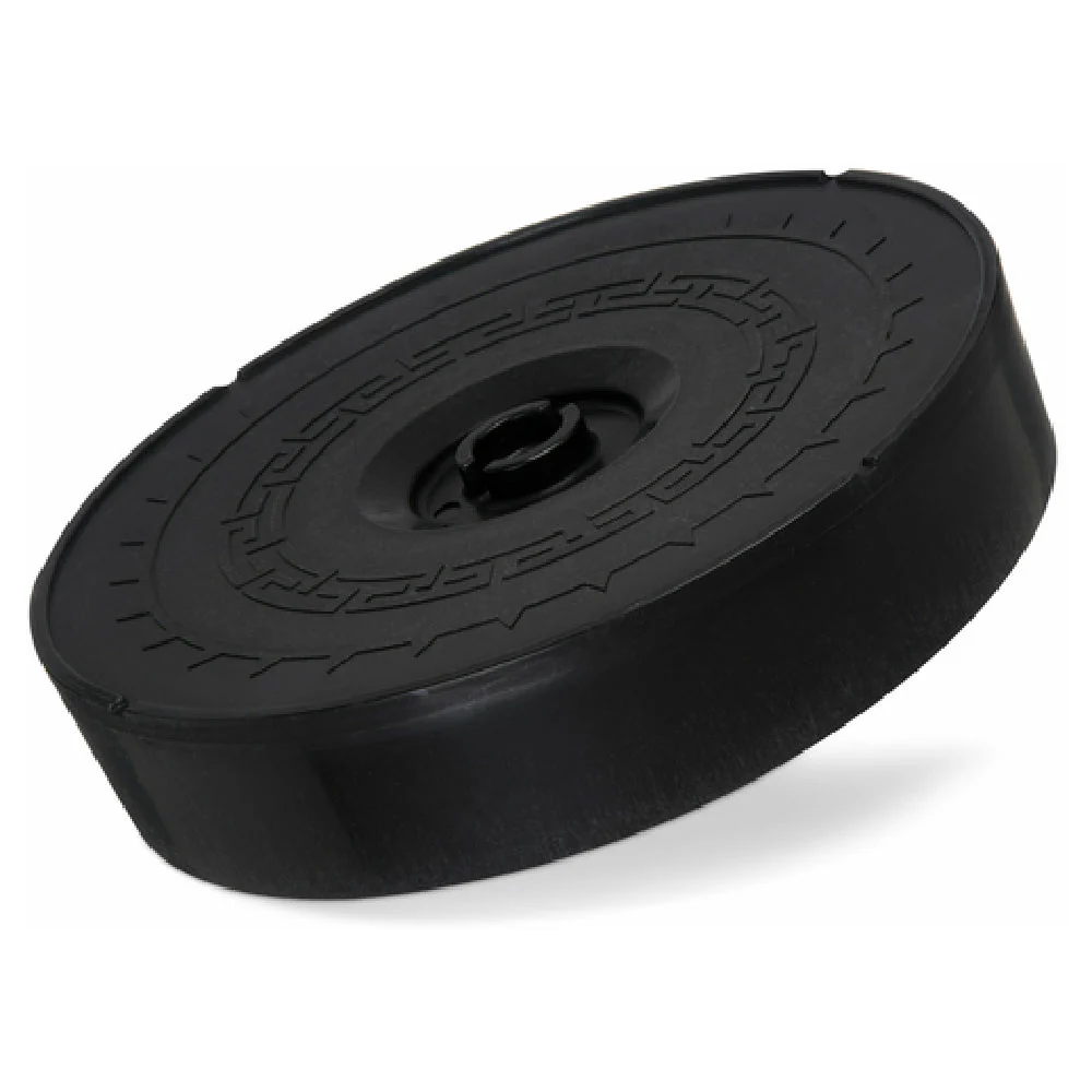 Carlisle 071703 12 Inch Diameter Tortilla Server with Lift Off Lid Black Polypropylene