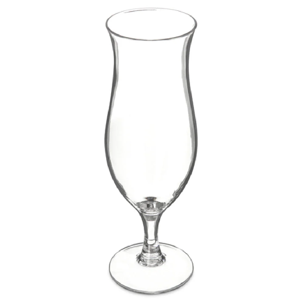 Carlisle 565007 16 Oz Clear Hurricane Glass Dishwasher Safe Polycarbonate