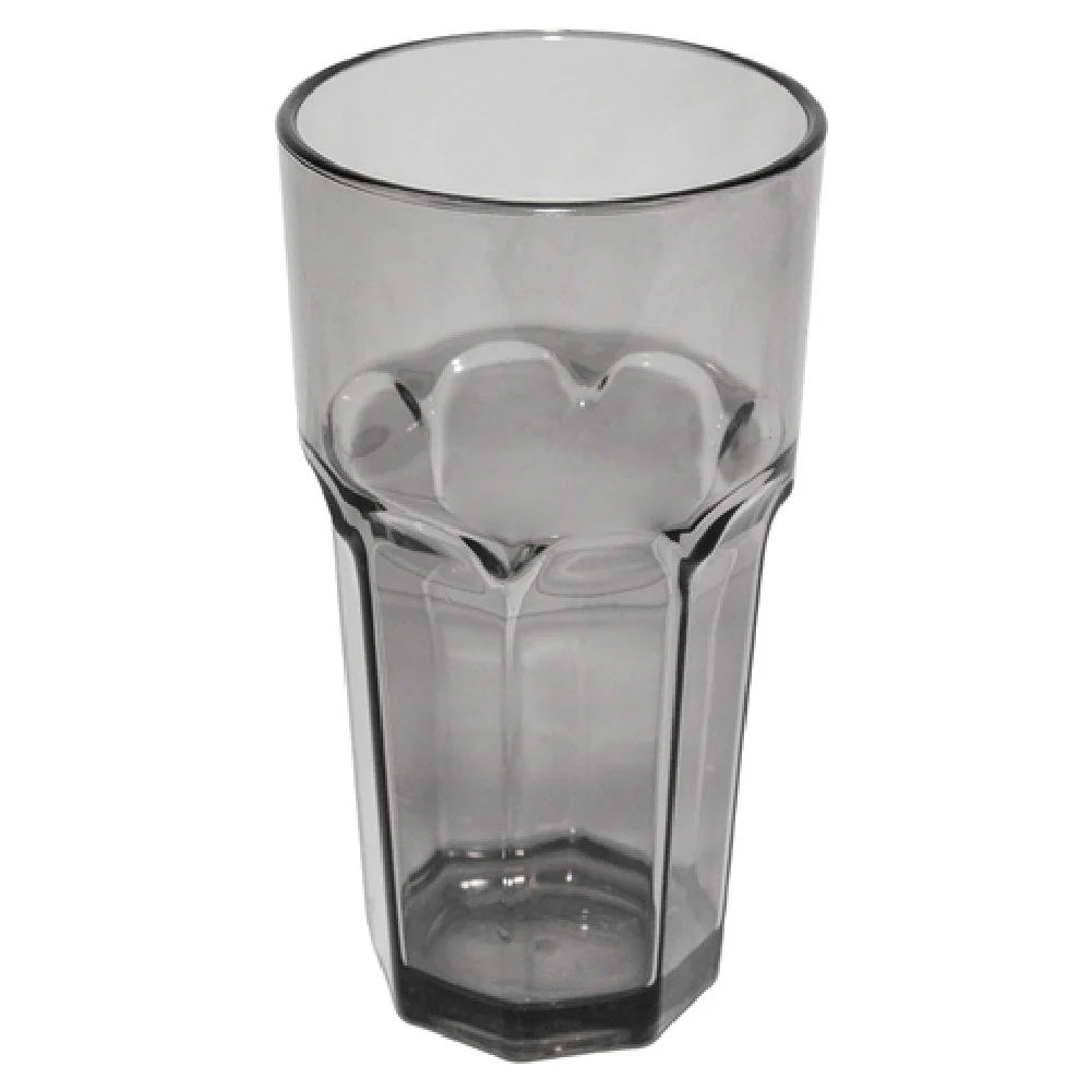 Carlisle 581618 16 Oz Tumbler SAN Faceted Dishwasher Safe Smooth Black