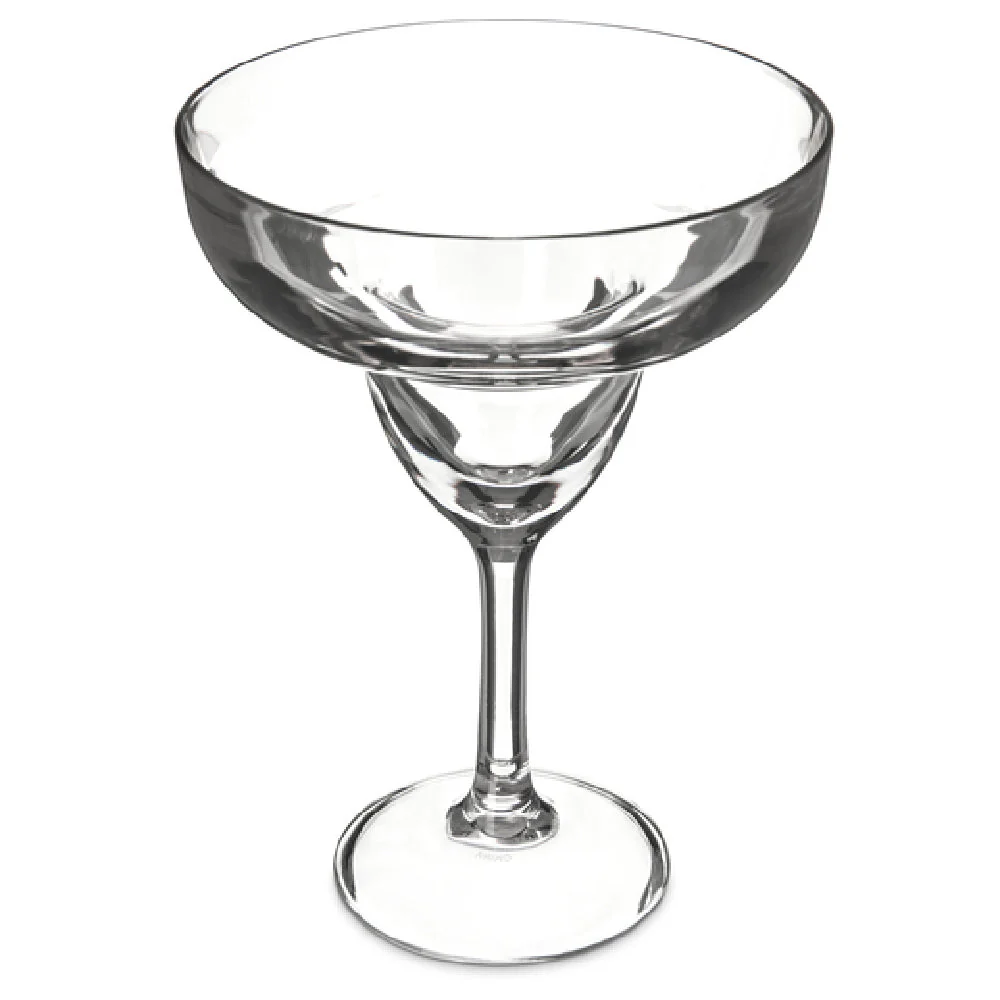 Carlisle 565207 16 Oz Dishwasher Safe Clear Margarita Glass with Shatterproof Polycarbonate